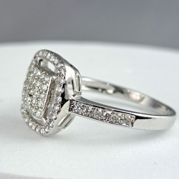 Square Pave CZ Ring - Picture 2 of 4